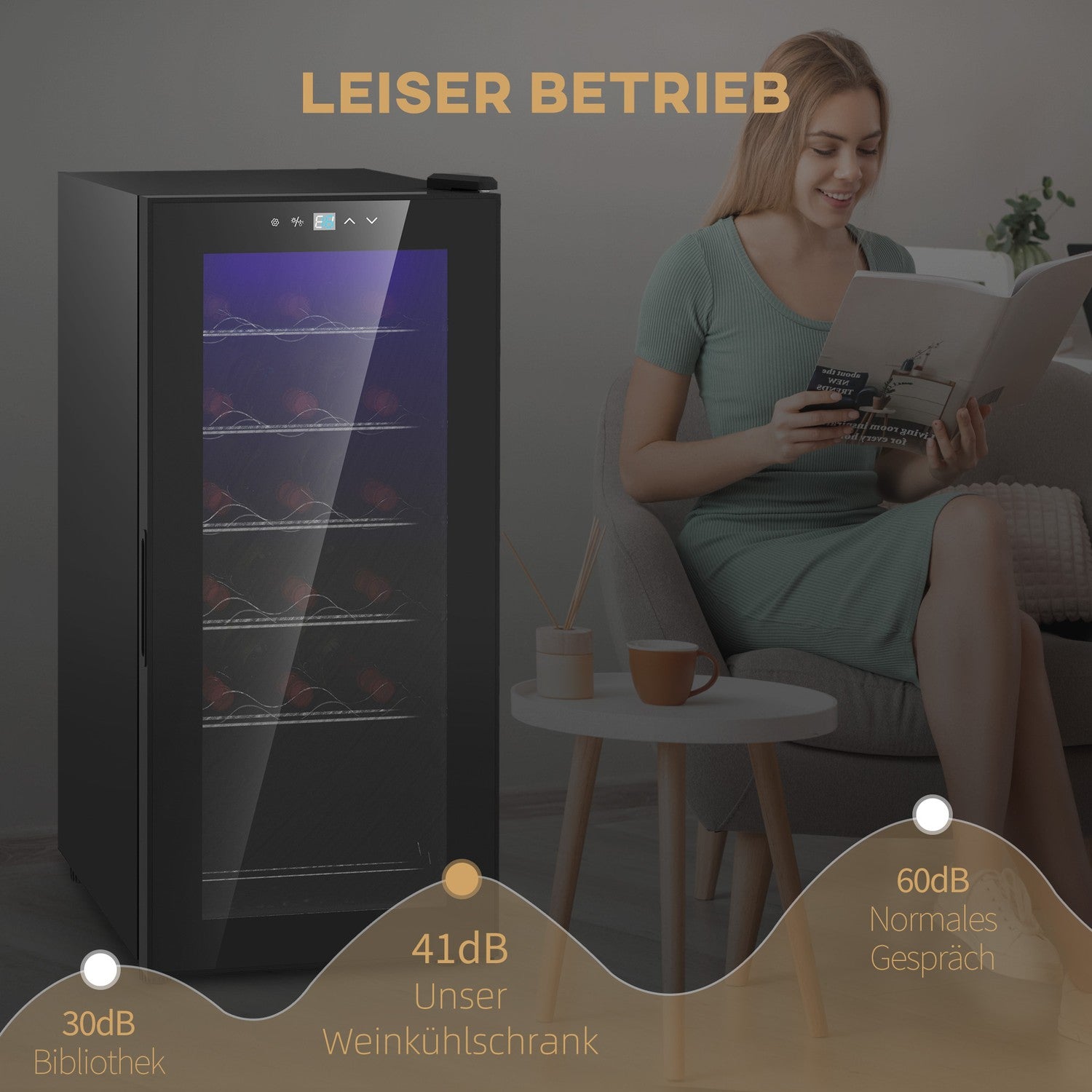 Vinkyl, 18 flaskor, 50L, Touch Control, 5-18°C