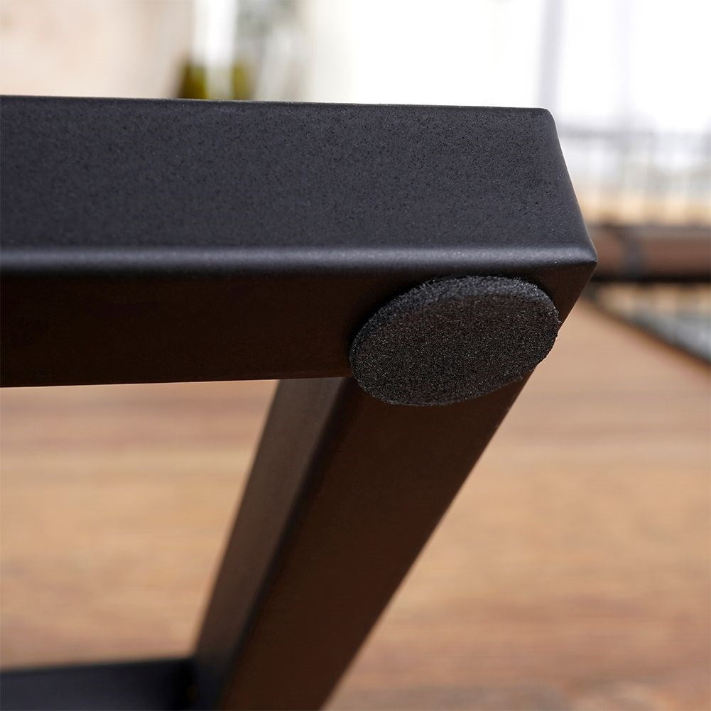 Vinställ för 6 flaskor i svart metall och LOFT-stil