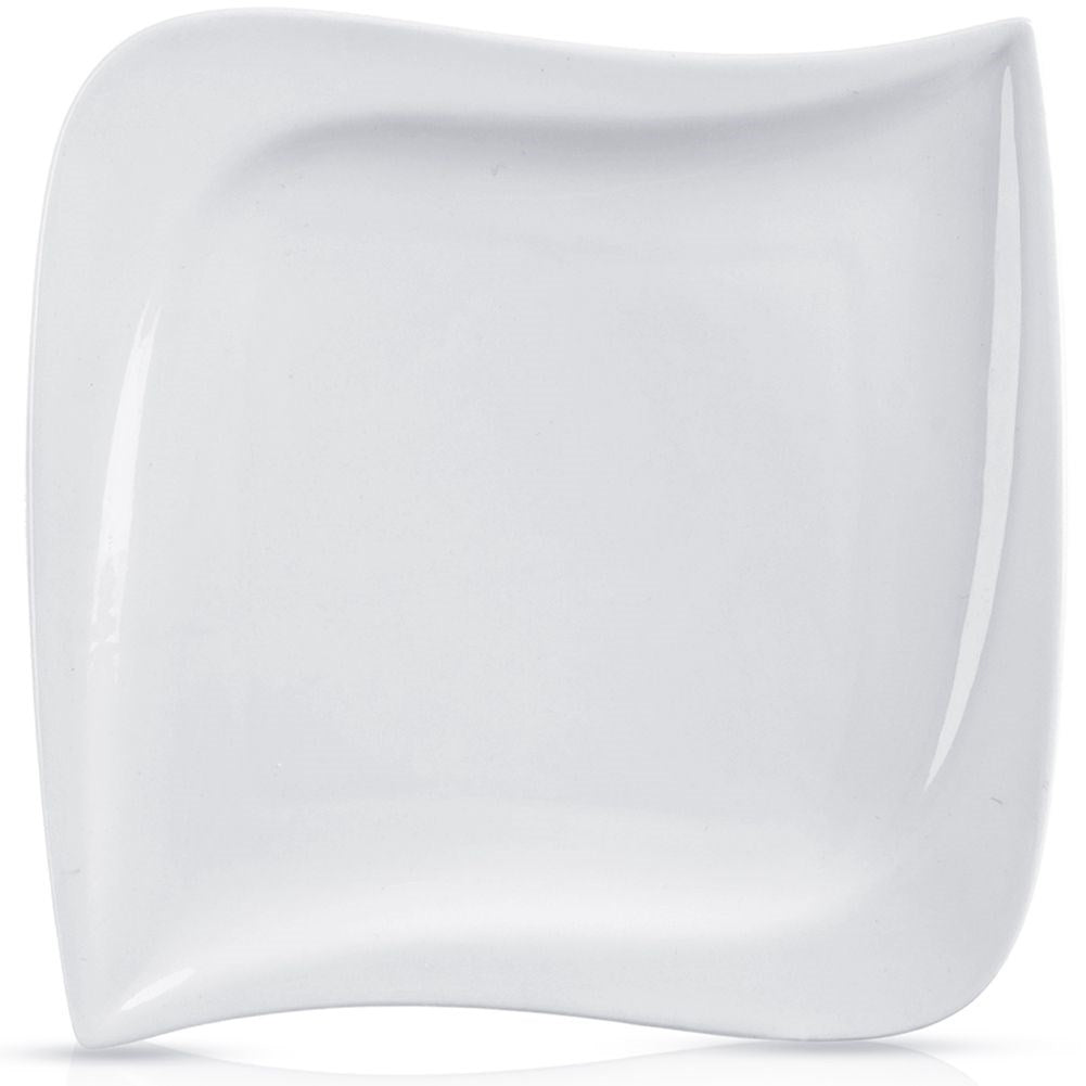 Vit Porslin Desserttallrik - Modern Design, Diskmaskinssäker