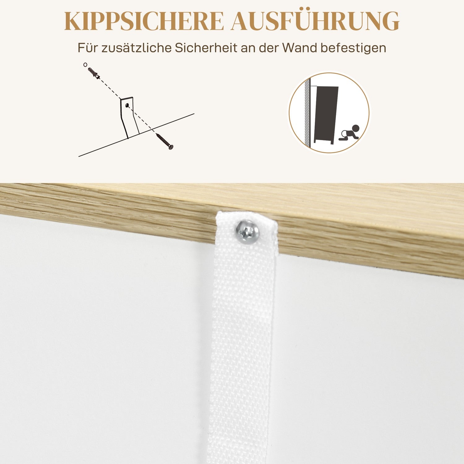 Vitt köksskåp med låda och ställbar hylla