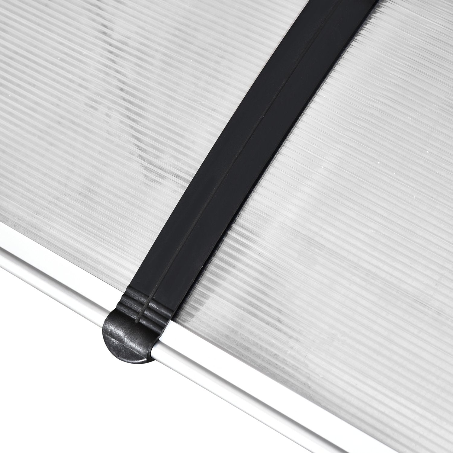 Välvd ytterdörrstak, UV-skyddad polykarbonat, 90x295 cm