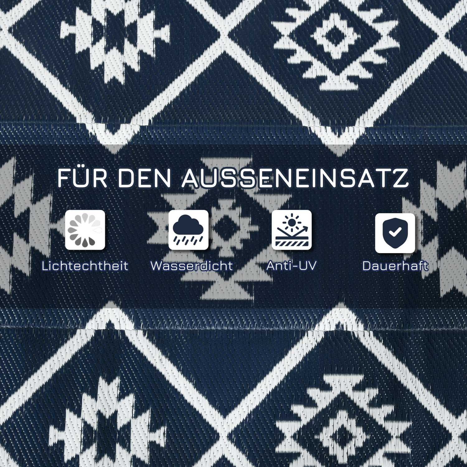 Vändbar utomhusmatta – Vattenavvisande, 182x274Cm