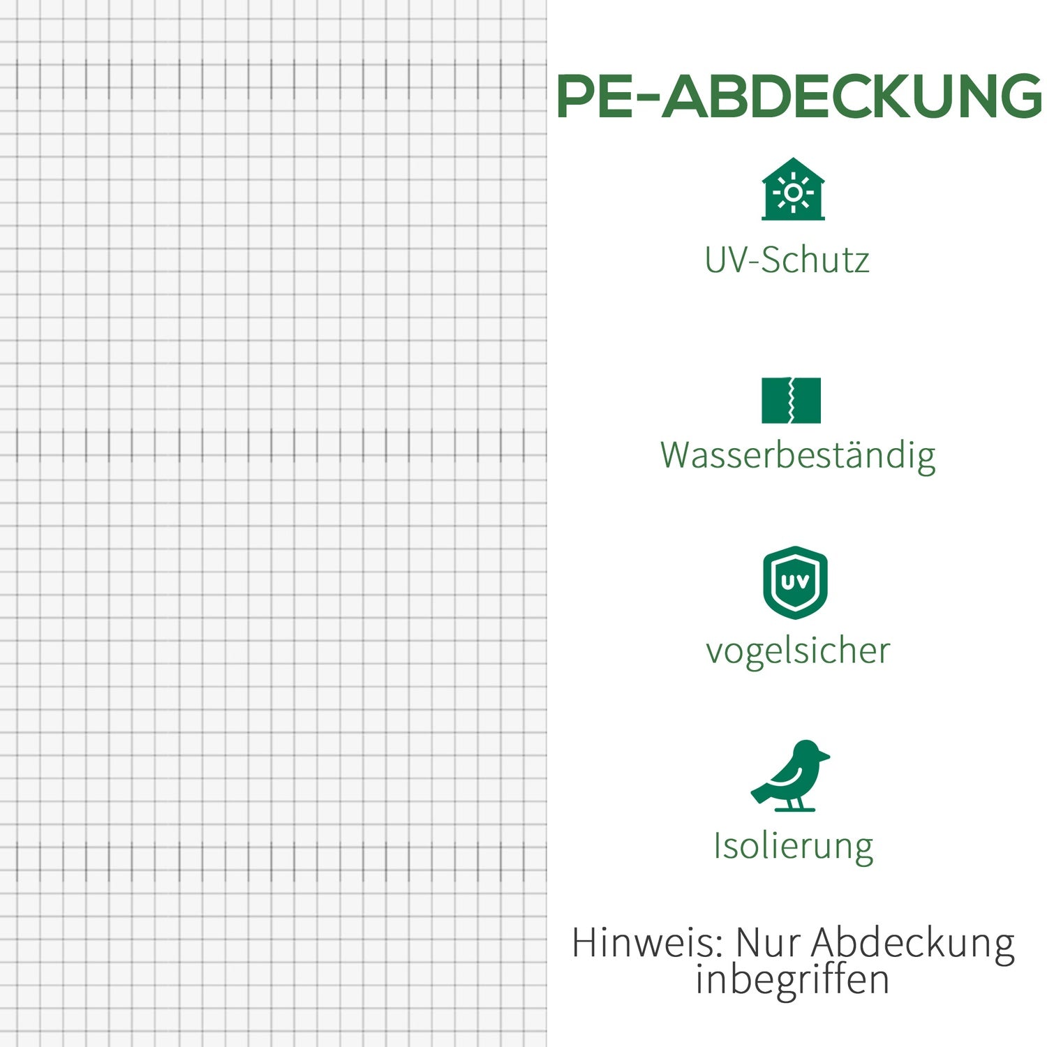 Växthusfilm – Rivsäker, 600x300x200 cm, 12 fönster