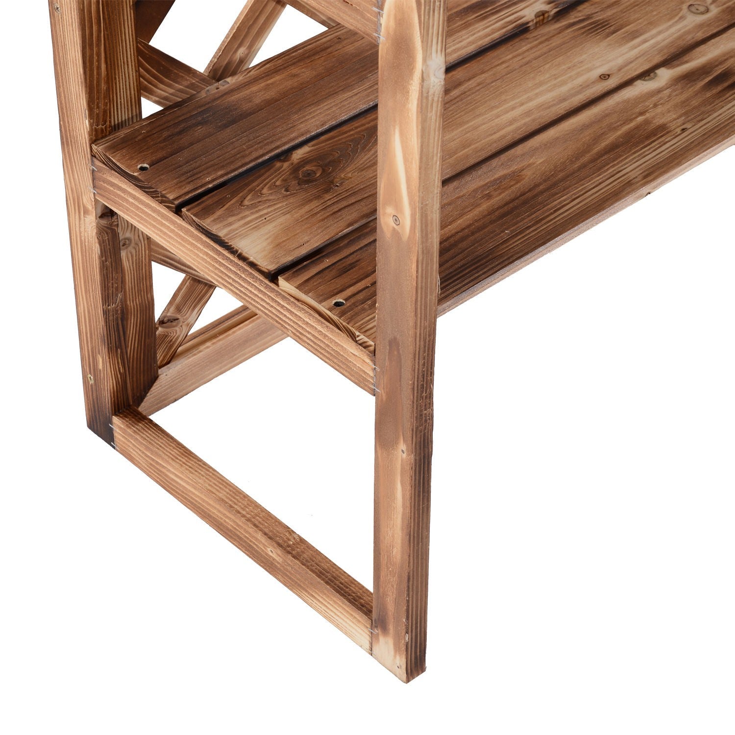 Växtställ i 3-vånings granträ – utrymmesbesparande inomhus-/utomhusbruk