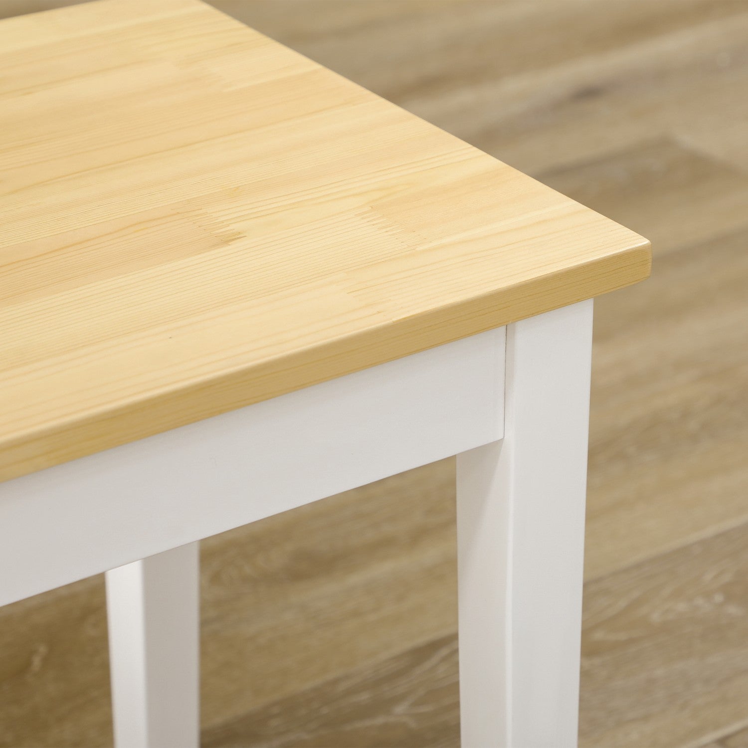 White Pine Wood 2-sits matsalsbänk, 220 kg kapacitet, 102x36x45 cm