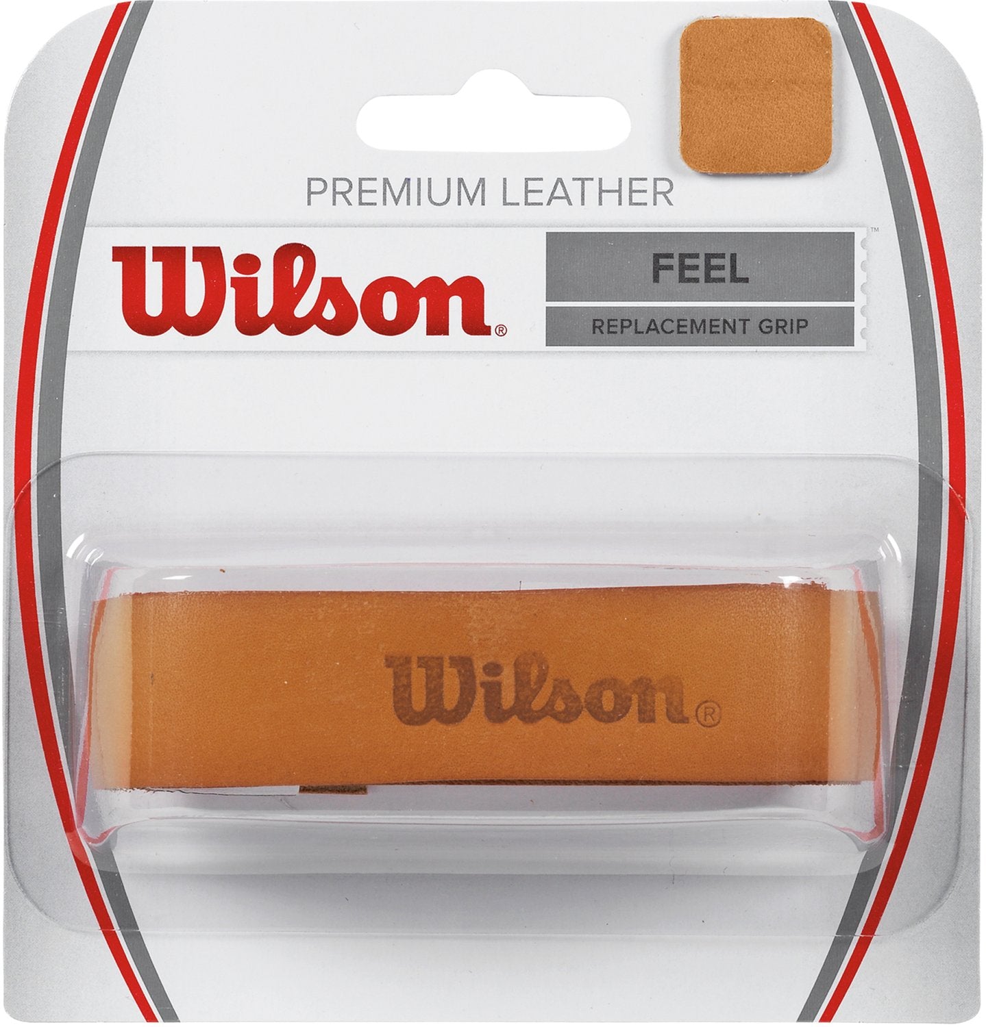 Wilson Premium Leather Grip - grepp, brunt läder, 1 st