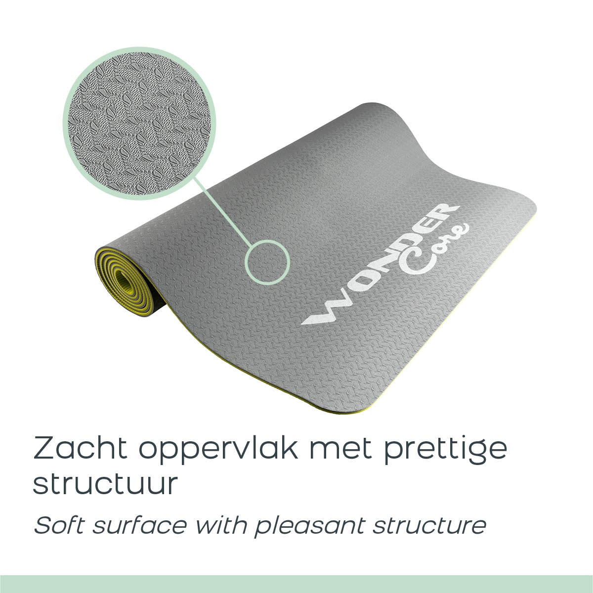 Wonder Core - Yogamatta TPE - Gul/Grå