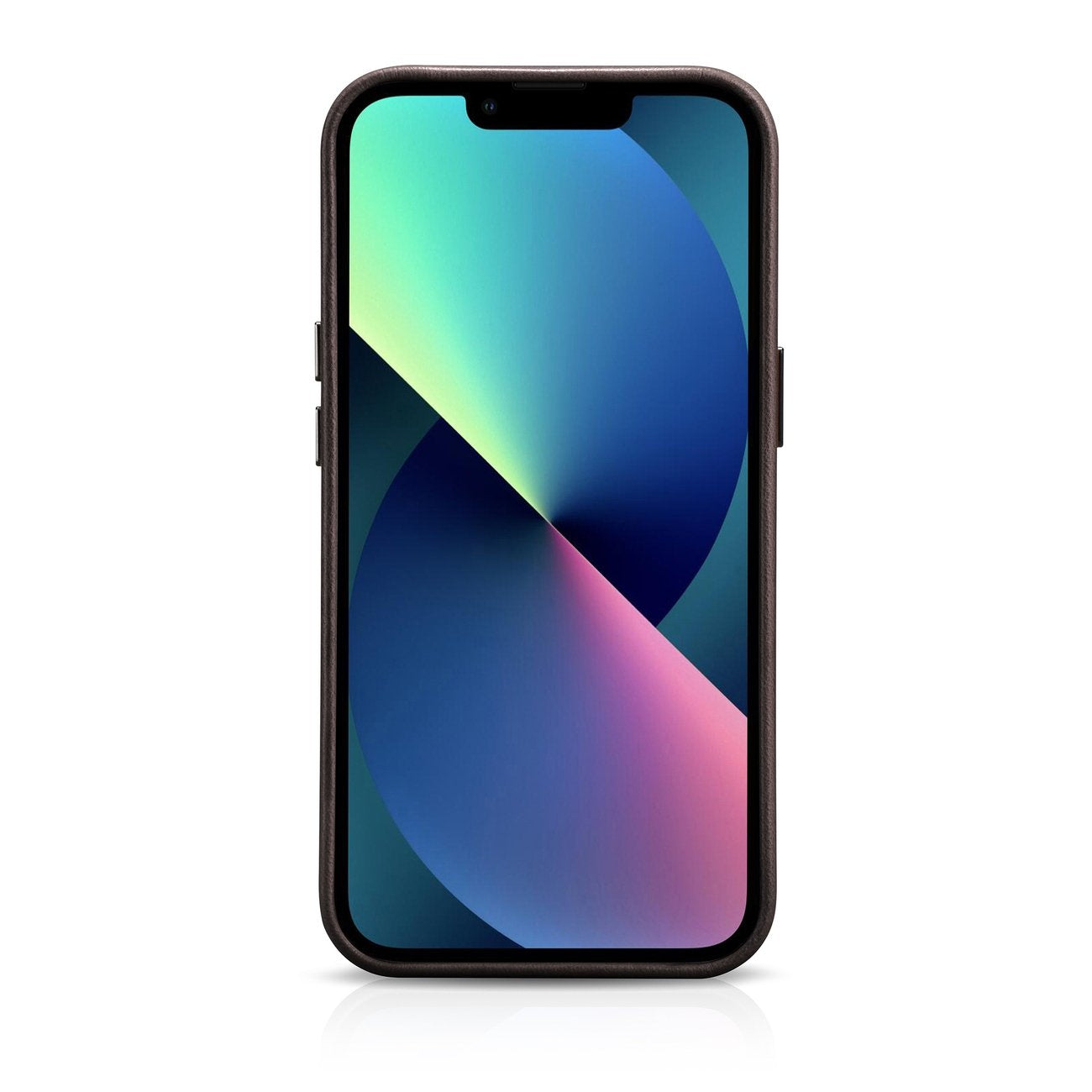iPhone 14 Plus magnetiskt läderfodral med MagSafe Oil Wax Premium Läderfodral mörkbrunt