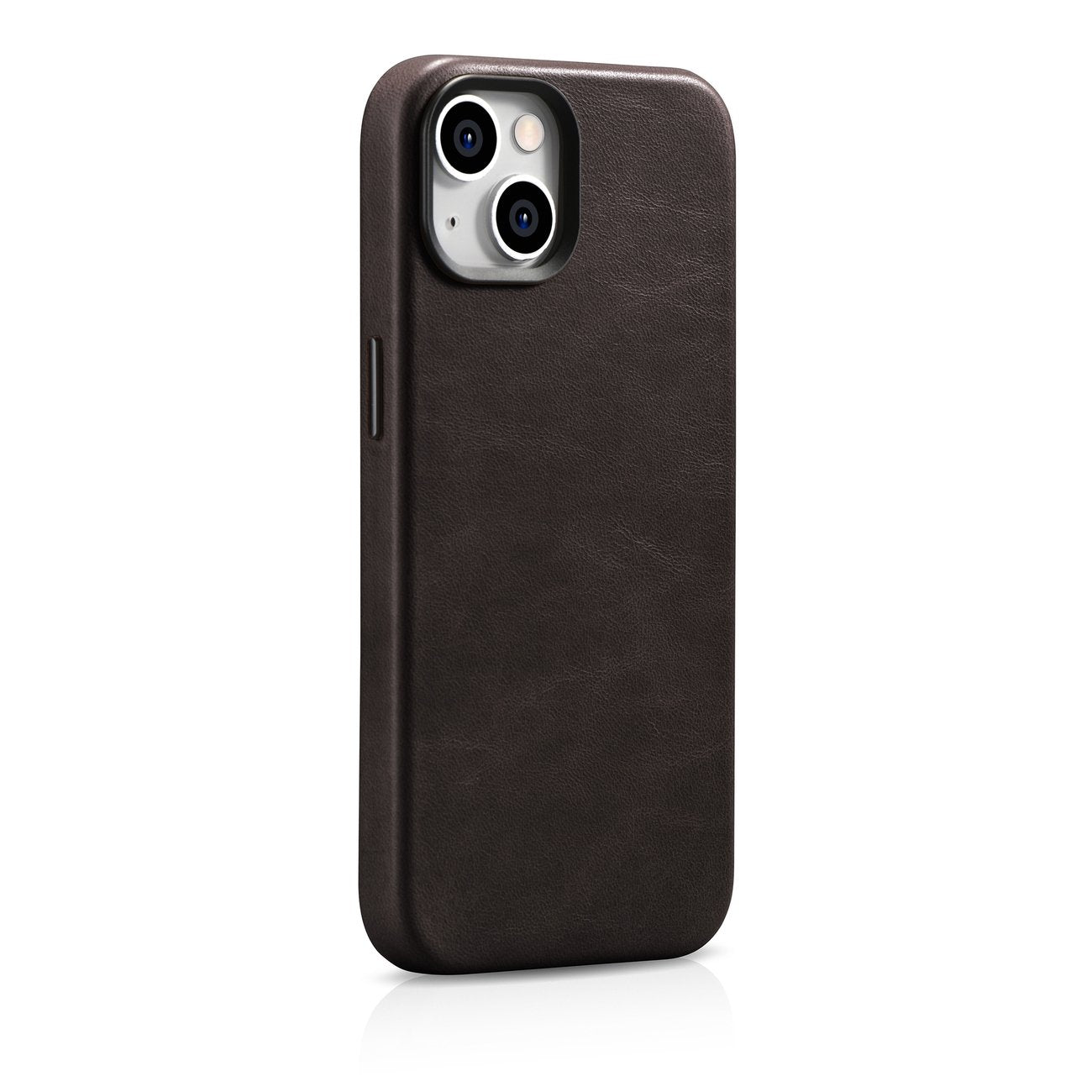 iPhone 14 Plus magnetiskt läderfodral med MagSafe Oil Wax Premium Läderfodral mörkbrunt