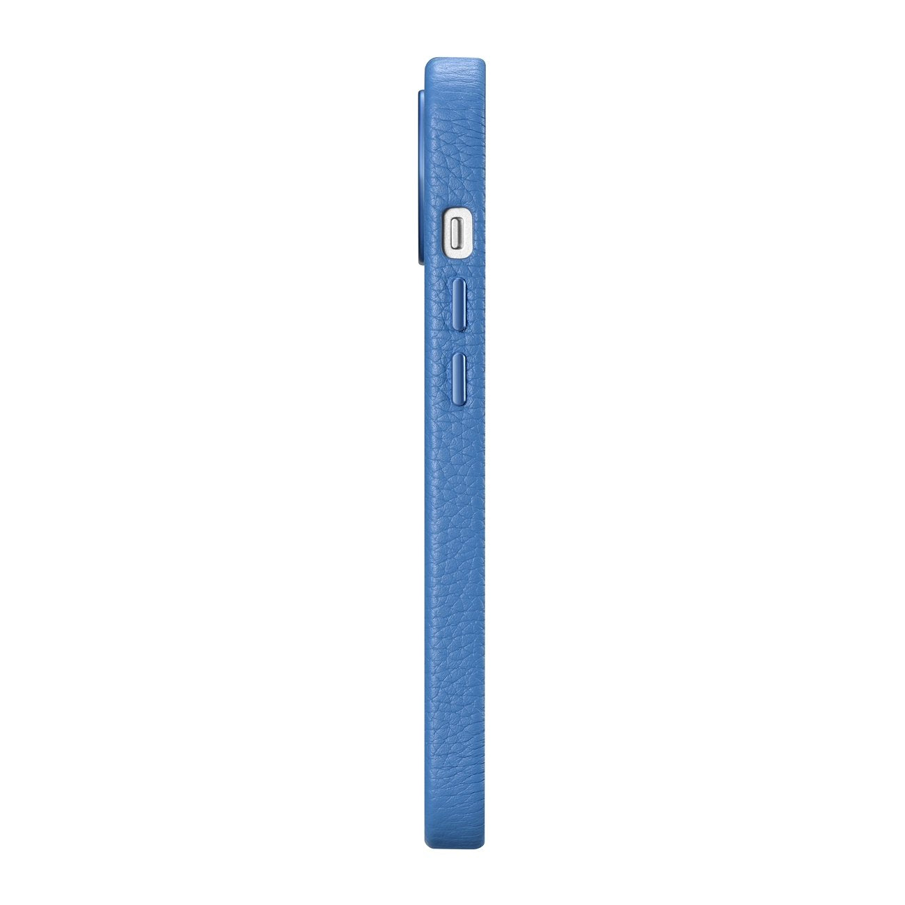 iPhone 14 magnetiskt läderfodral med MagSafe Litchi Premium Läderfodral blå